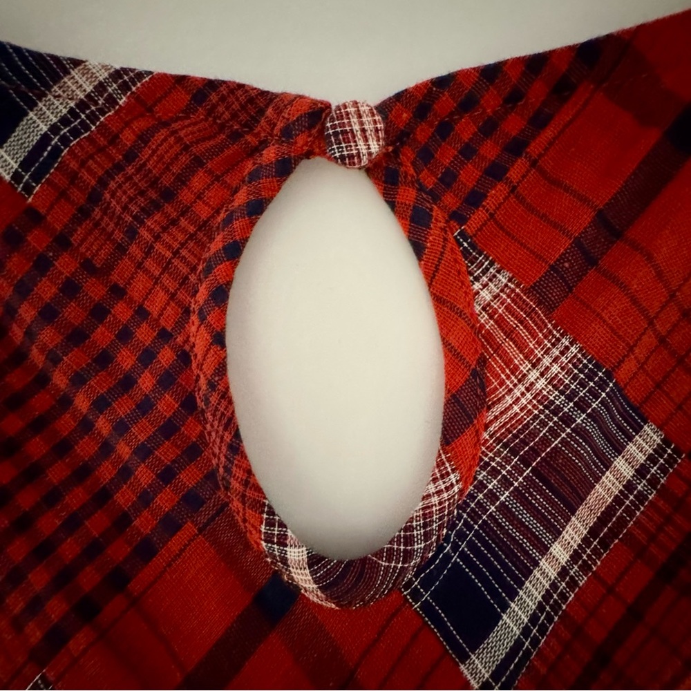 Fervour Patchwork Plaid Peter Pan Collar Sleevele… - image 7